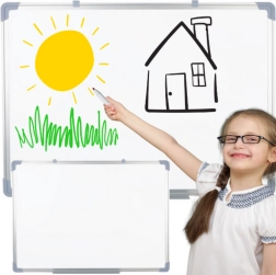 Magnētiskā sausās tīrīšanas siena tāfele 45 × 60 cm, balta