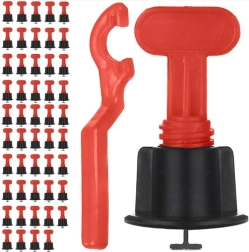 Flīžu nivelēšanas sistēma 50 gab. ar atslēgu