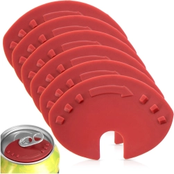 Attaisāmais un higiēniskais vāciņš dzērienu skārdenēm 2in1, komplekts 6 gab.