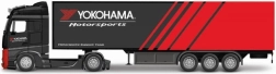Metāla Mercedes-Benz Actros kravas automašīnas modelis ar piekabi