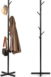 Brīvi stāvošs metāla drēbju pakaramais ar 7 āķiem, 177 cm, ModernHome