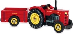 Le Toy Van sarkanais traktors ar piekabi