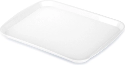 Balts plastmasas servēšanas paplāte 35,5 × 27 cm