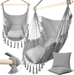 Piekarināmais brazīliešu krēsls MalTec, gaiši pelēks