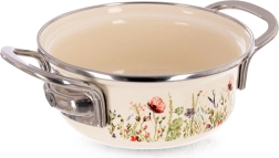 Cream Enamel Pot Maki 14 cm, 600 ml