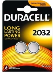 Duracell litija baterijas DL2032, 2 gab., blisterī