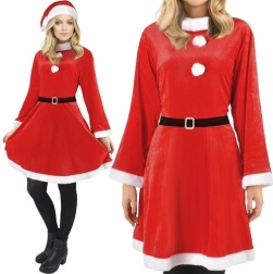 Mrs. Santa costume (dress, hat and belt) Malatec