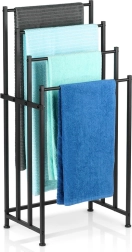 Brīvi stāvošs melns metāla dvieļu statīvs Vilde