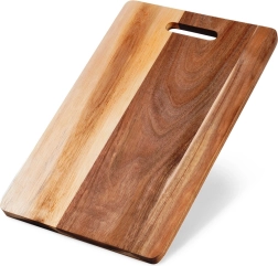 Akācijas koka griešanas dēlītis 36 × 23 cm ar rokturi