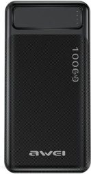 Powerbanka 10 000 mAh P5K 2xUSB 2,1A melna