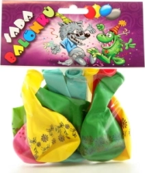 Piepūšamie baloni ar apdruku – krāsu mikss, 9 gab.