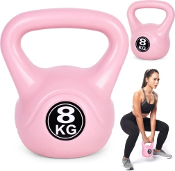 Kettlebell 8 kg rozā mājas treniņiem MODERNHOME