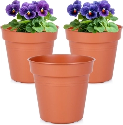 Plastmasas dārza puķupodi apaļi 13 cm, komplekts 3 gab.