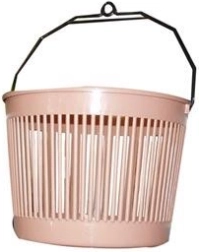 Apaļš knaģu groziņš ar piekāršanas cilpu 20 × 15 cm, plastmasa, krāsu mikss