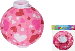 Lampiona bumba 20 cm ar sirsniņu motīvu, uz baterijām