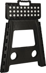 Saliekams pretizslīdes soliņš 39,5 cm – melna