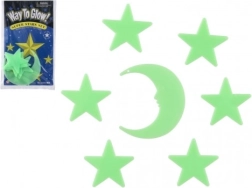 Spīdošas sienas dekorācijas Zvaigznes un Mēness