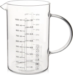 Stikla virtuves mērkrūze 1 l