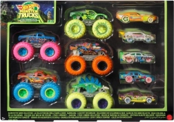 Komplekts HOT WHEELS MONSTER TRUCKS 1:64 spīdošs tumsā, 10 gab.