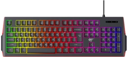 Membrānu spēļu tastatūra HAVIT ar RGB apgaismojumu