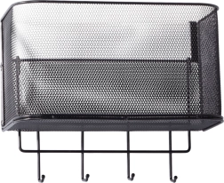 Metāla piekaramais grozs durvīm ar āķiem