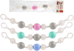 Piekarināma rotaļlieta ratiņiem ar ziediem un bumbiņām