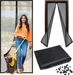 Durvju moskītu tīkls ar magnētisku aizvēršanu 100 × 210 cm