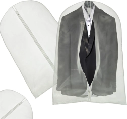Aizsargmaiss apģērbiem 60 × 100 cm ar rāvējslēdzēju – Caurspīdīgs