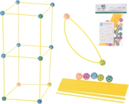 Radošā būvniecības bagāža – Cauruļveida stieņi telšu un būvju veidošanai, 75 detaļas