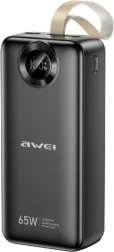 Ārējais akumulators Awei PA-34 30000 mAh 65 W ar ātro uzlādi, melns