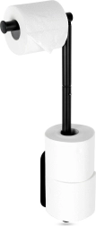 Wall-mounted stainless steel toilet paper holder, black, 46.5 cm