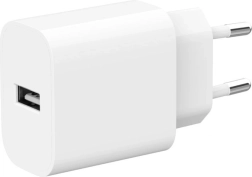 USB‑A tīkla lādētājs 2,4 A – balts