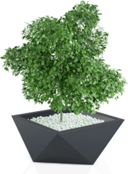 Dizaina puķupods MONUMO Vendetta 30 cm, antracīts