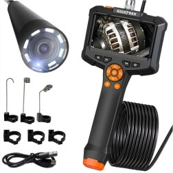 Inspekcijas kamera BIGSTREN 5 m IP67 ar displeju Full HD un 8 LED