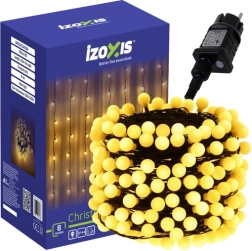 Ziemassvētku gaismas virtene 300 LED bumbiņas 30 m silti balta IP44 IZOXIS