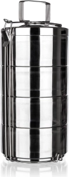 Double-walled stainless steel tiffin 16 cm, 4-tier AKCENT