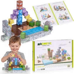 Magnetic building set for kids, 88 pieces