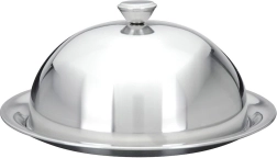 Stainless steel serving dish with lid 24 × 10 cm