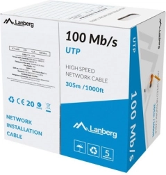 LAN kabelis UTP 100 Mb/s CCA 305 m, oranžs