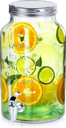 Stikla dzērienu dozators ar krānu 6,2 l