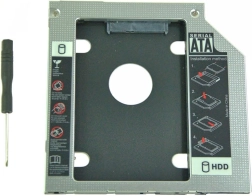 Alumīnija rāmītis otrajam diskam 2,5" HDD 9,5 mm