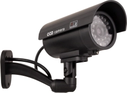 Drošības kameras mulāža ar IR LED, melna