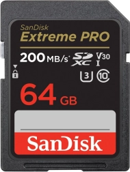 Atmiņas karte SanDisk Extreme Pro SDXC 64 GB UHS-I U3 V30 200/90 MB/s