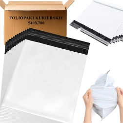 White postal poly mailers XXL 540 × 700 mm, pack of 50