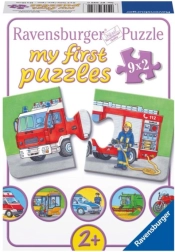 Ravensburger manas pirmās puzles – transportlīdzekļi un tehnika 9×2 gabaliņi
