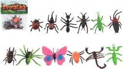 Mini plastmasas dzīvnieciņi un kukaiņi, 12 gab.