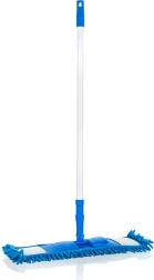 Plakans šenila mops ar teleskopisko kātu, tumši zils (42 × 13 cm, 68–120 cm)