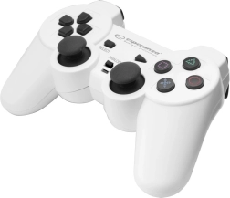 Gamepads Pro datoram un PlayStation 3 ar vibrācijām Esperanza Trooper (USB, balts/melns)