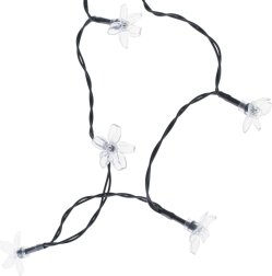 Saules dārza gaismas virtene ar ziediņiem 7 m, 50 LED, daudzkrāsu