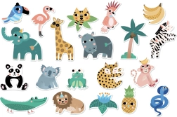 Vilac koka magnēti Džungle bērniem